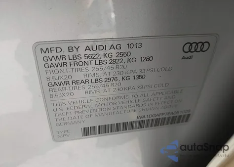 2014 Audi Q5 3.0T Premium Plus из США, поврежденный, VIN WA1DGAFP7EA051028